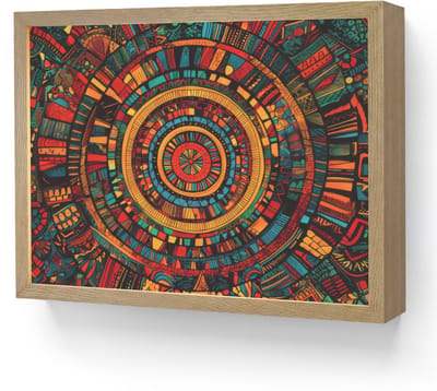 Wandlamp 40x30 cm - Oplaadbaar - Mandala - Cirkels - Patronen - Wandlampen binnen woonkamer - Slaapkamer lamp - Decoratieve nachtlamp - Vloerlamp draadloos