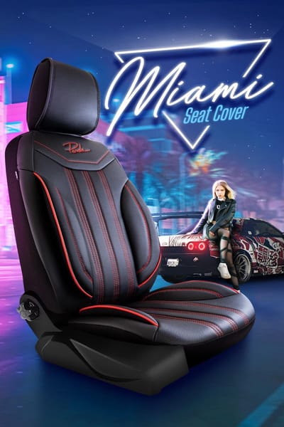 Stoelhoezen BYD ETP3 2024–heden – Miami Rood – luxe skai-leer autostoelhoezen – perfecte pasvorm – slijtvast – eenvoudig te monteren – set voor Stoel/Stoel