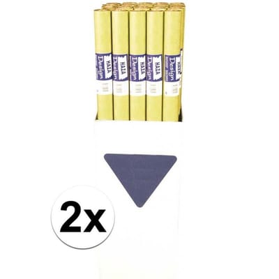 Haza Tafelzeil - Rol - Goudgeel - Papier - 800 x 118 cm - 2 stuks