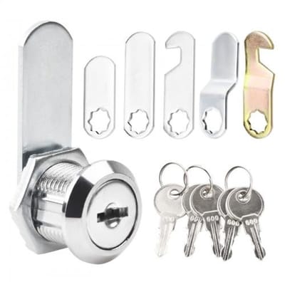Dailygoods- Kastslot met Sleutel - Meubel/Deurslot - Waterdicht - Roestvrij Staal - Universeel Ontwerp - Inclusief 5 Sleutels