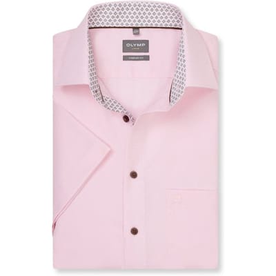OLYMP Luxor Overhemd, Comfort Fit, New Kent, Lichtroze