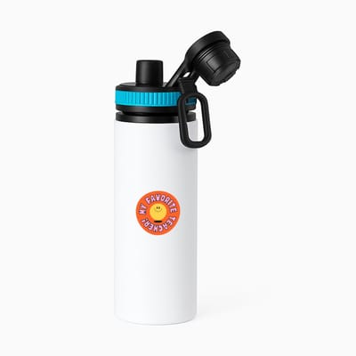 Hacebo® - my favorite teacher waterfles met draaidop blauw - leraar/lerares - juf - meester - verjaardagscadeau - verjaardag - cadeau - afscheidscadeau - geschenk - leuke cadeau - kado - gift - juffendag - meesterdag - water fles - 850ML