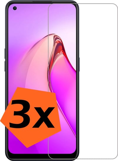 Screenprotector - 3 Stuks - Geschikt voor OPPO Reno 8 - Extra Sterk - Gehard Glas - Beschermglas - Tempered Glass - Screen Protector
