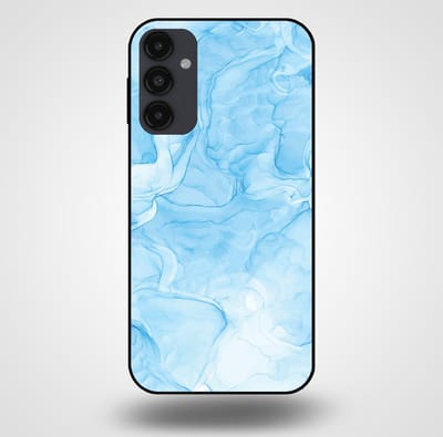 Smartphonica Telefoonhoesje voor Samsung Galaxy A24 4G met marmer opdruk - TPU backcover case marble design - Lichtblauw geschikt voor Samsung Galaxy A24 4G