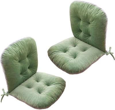 Buitenstoelkussens Set - Tuinkussens Terras - Comfortabel Zitten - Extra Banden - 38x45x42cm - Groen