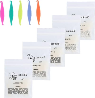 Multifunctionele Elastische Rubber Bands voor Tandartsen - 500 Stuks met 5 Plastic Tandbeugels, Ideaal voor Tandheelkundige Behandelingen en Orthodontie