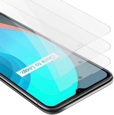 Cadorabo 3x Screenprotector geschikt voor Realme C11 2020 - Beschermende Pantser Film in KRISTALHELDER - Getemperd (Tempered) Display beschermend glas in 9H hardheid met 3D Touch