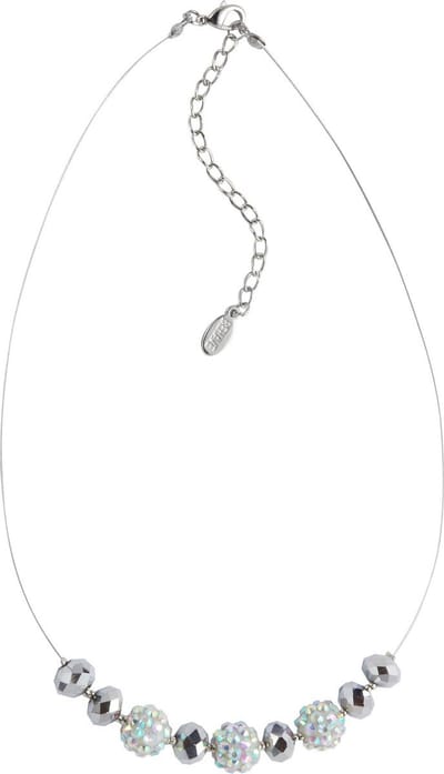 Behave ketting - Facet geslepen kralen met ronde kraaltjes en steentjes - Nikkelvrij - Modeaccessoires