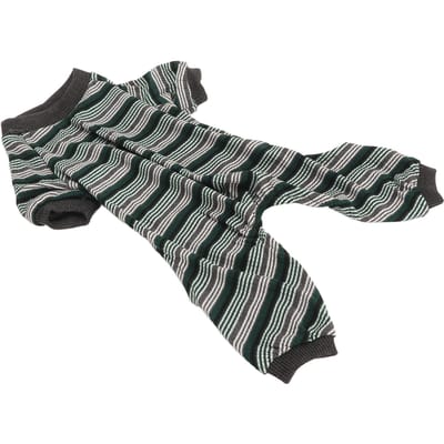 Gestreept Hond Pyjama Zacht Elastisch Lente Zomer Onesie Puppy Pyjama voor Fotoshoots Feesten Groen L