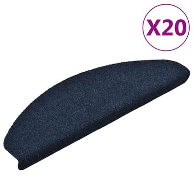 vidaXL - Trapmatten - zelfklevend - 20 - stuks - 65x21x4 - cm - marineblauw