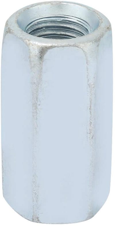 Dailygoods- Draadstang Connector M18 - Hoogwaardig Koolstofstaal - Verzinkt - Schroefdraadbevestigingen - Lange levensduur - Essentiële Accessoires - Moer