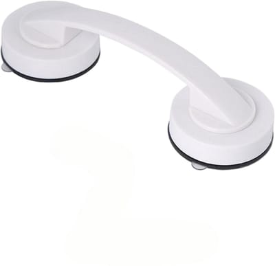 Middelgrote glazen deur- en raamgrepen - Badkamerschuifdeuren - Kasten - Handgrepen zonder gaten - Koelkastgrepen - Douchegrepen-19.4*6.5cm - Wit