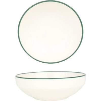 Rinart Kommetje - Green Edge - Porselein - 13 cm (320cc) - set van 6