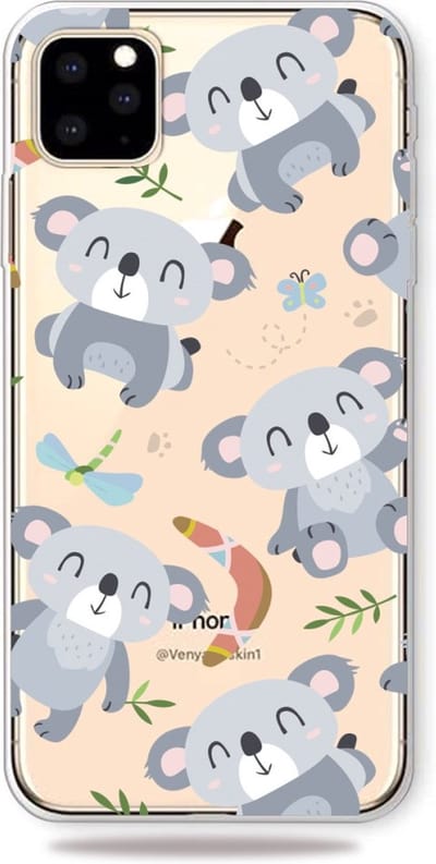 Peachy Lief Flexibel Koala Hoesje geschikt voor iPhone 11 Pro TPU case - Doorzichtig