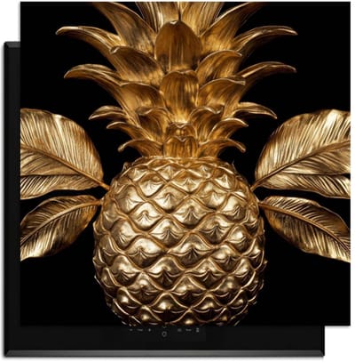 KitchenArt - Pine Luxe - Inductie Beschermer - 59x52 cm - Kookplaat Beschermer - Luxe Afdekplaat Inductieplaat - Anti-slip & Oprolbaar - Beschermmat Inductiekookplaat