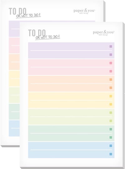 Dailygoods- Takenlijst 2x A6 - 50 Afscheurbare Vellen - Notitieblok - Dagelijkse Planner - Agenda - 100g/m² Premium Papier