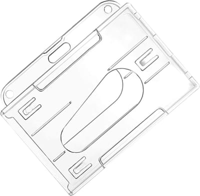 Paspoorthoes Kaarthouder - ID Kaarthouder Transparant - Veilig Kaarten Bewaren - Met Duimgleuf - 8.9 x 6.8 cm - Transparant