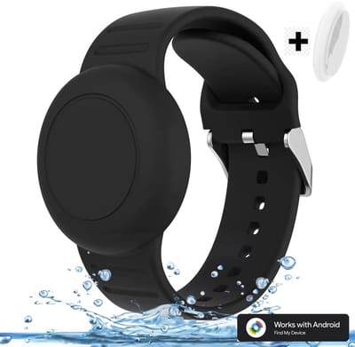 BlueTime - Horlogebandje Houder voor Tag - Inclusief Tag - Verstelbaar en Waterdicht - Veilig - Kind - Geschikt voor Android Find My Device - GPS Horloge Kind - GPS Tracker - Locatie Tracker - Kinder gps horloge