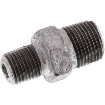R 3/8'' x R 1/4'' Verzinkt Gietijzeren Borstnippel 25 Bar [2 Stuks]