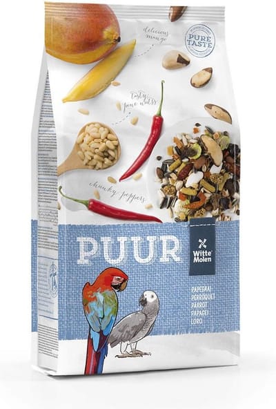 Witte Molen - Binnenvogelvoer - Vogel - Puur Papegaai 2kg - 1st
