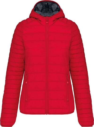 Kariban Ladies' lightweight hooded padded jacket K6111 - Red - XS