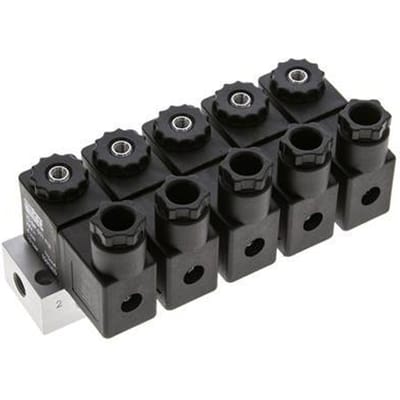 5x3/2 G1/8'' NC Magneetventiel 24V DC -0.95-10bar/-13.2-140psi Airtec
