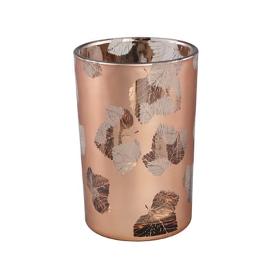 Windlicht - waxinelichthouder - PTMD Mexxy Windlicht - 12 x 12 x 18 cm - Glas - Bruin