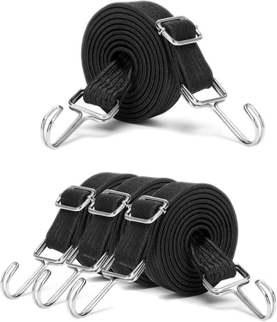 Verstelbaar Spanrubber met Sterke Metalen Haken voor Vastzetten Bagage en Tenten