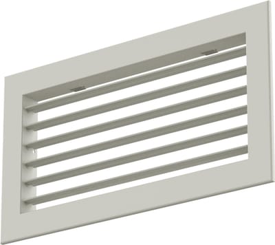 Econox Wandrooster aluminium dubbel instelbaar – met klemveren – 200x100 mm – RAL 9010