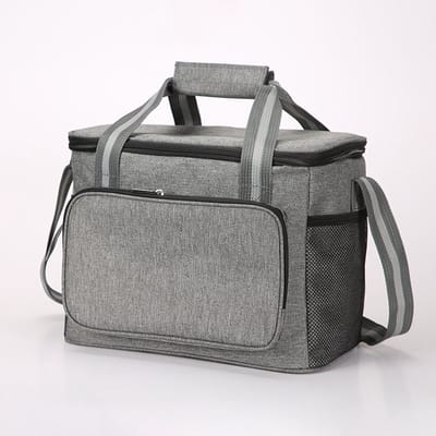 Koelbox - Koeltas - Koeltas 15L - Koelrugzak - Koeltasje Klein - Waterdicht - Draagbaar - Schouderband - Koeltassen Opvouwbaar - 600D Oxford - Kleine Koeltas voor Onderweg, Thermische Tas voor Picknicks, Camping, Excursies - Grijs