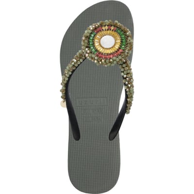 Uzurii Maria Army Green Dames Slippers Army Green | Groen | Kunststof | Maat 35/36 | 18.252.01