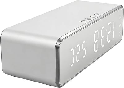 Wekker met Draadloze Oplader - Nachtkastklok Telefoonlader - Opladen en Tijd Weergeven - Geïntegreerde Thermometer