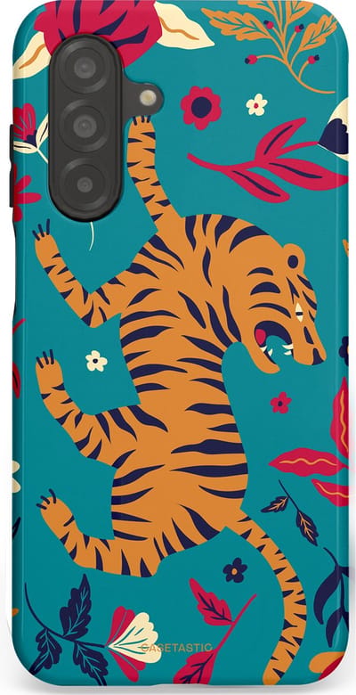 Casetastic Hoesje Geschikt voor Samsung A26 - Stijlvolle Beschermende Duo-layer Case - Gouden brul