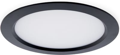 Groenovatie LED Paneel Plafondlamp 24W - Rond - ⌀ 23 cm - Warm Wit - Inbouw - Zwart