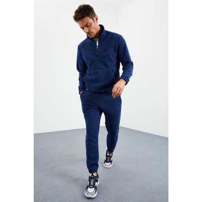 Heren Polyester Sweatshirt en Broek Set