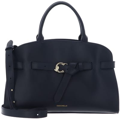 COCCINELLE Leren handtas schoudertas Sabine Handbag Midnight Blue donkerblauw