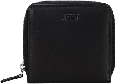 JOST Leren portemonnee Odense Zip Wallet Black zwart