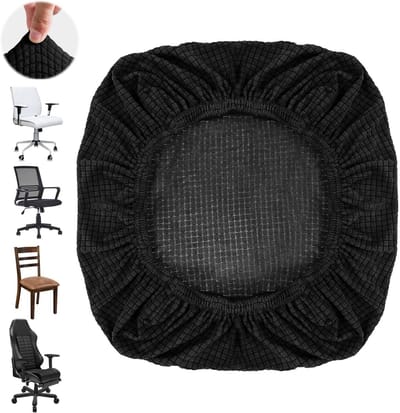 Rekbare Stoelhoes voor Kantoorstoel, 38-52 cm, Wasbaar, Zwart, Universeel, Bescherming en Comfort voor Draaisteun Stoelen