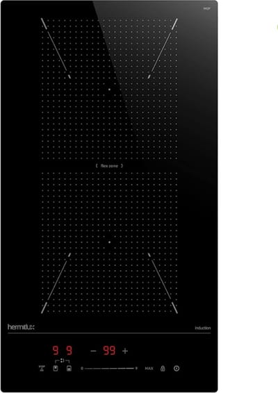 Inductie Kookplaat Inbouw – 2 Flex Zones – Energiebesparend Design - Inbouwschuifregelaar – Timer 1-99 min – Boosterfunctie – 9 Standen – 3500W
