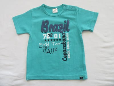 dirkje, jongens, t-shirt korte mouw , groen , brazil , 86 - 18maand