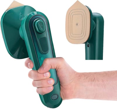 Mini Stoomstrijkijzer - Groen - 20 x 8 x 8,5 cm - Draagbaar Handheld Strijkijzer met Snel Opwarmfunctie - Voor Thuis en Op Reis