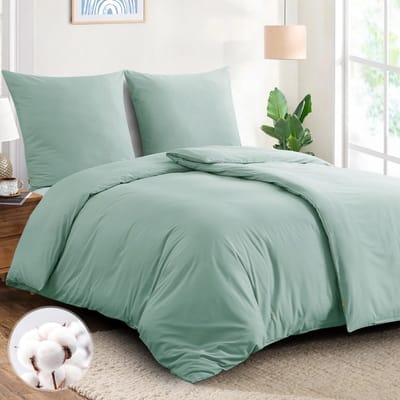 Ibenzoa® Ademende katoenen beddengoedset met ritssluiting en Oeko-Tex certificaat