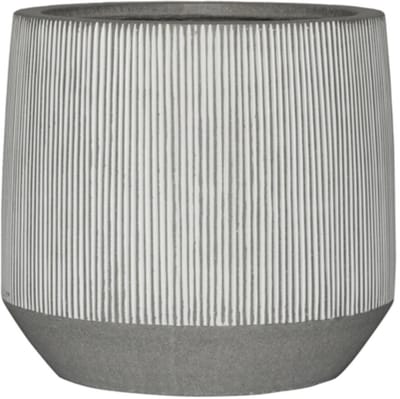 Pottery Pots - Plantenbak Harith S - Ø31.5cm x H28cm - Indoor en Outdoor - White stripe