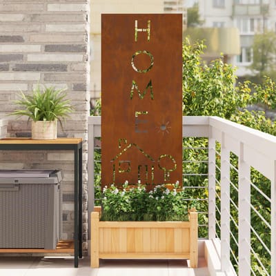 vidaXL - Tuin - Privacy - Scherm - Fretwerk - Roestig - 50 - x - 140 - cm - weervast - staal