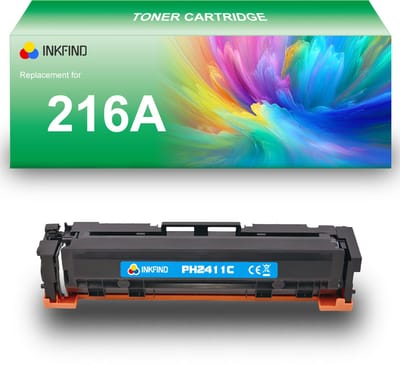 INKFIND 216A (W2411A) Cyaan tonercartridge compatibel met HP 216A (W2411A) Cyaan toner cartridge - 1-pack Cyaan