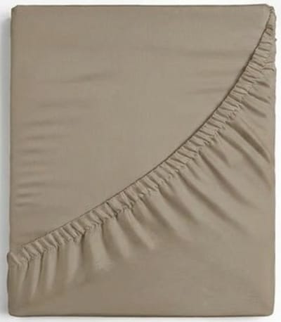 Trio - Hoeslaken - Egyptisch Perkal Katoen - 200 TC - 90x220 cm + 28 cm - Taupe