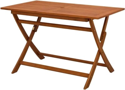 Tuintafel Inklapbaar - Houten Balkontafel - Buiten Eten - Massief Hout - 120 x 70 cm - Houtkleur