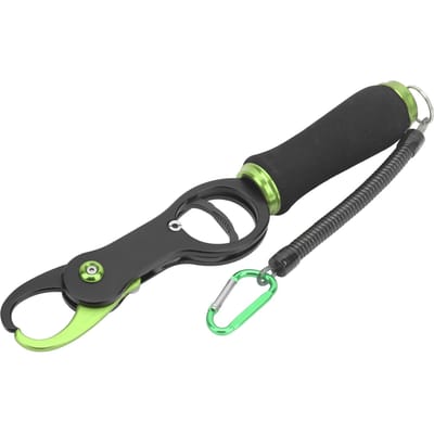 Vis Lip Grip Aluminium Vis Controller EVA Handvatten Vis Controle Tool met TouwGroen groen