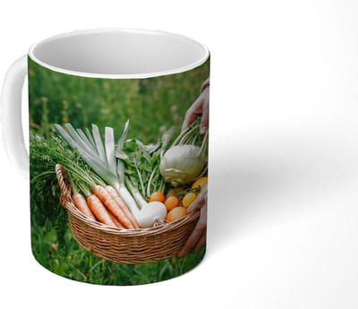 Mok - Koffiemok - Veld - Groenten - Biologisch - Oogst - Mokken - 350 ML - Beker - Koffiemokken - Theemok
