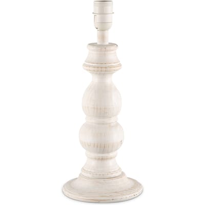 Home Sweet Home - Landelijke tafellamp voet Banjo voor lampenkap - Wit - 15/15/44cm - gemaakt van Hout - geschikt voor E27 LED lichtbron - voor